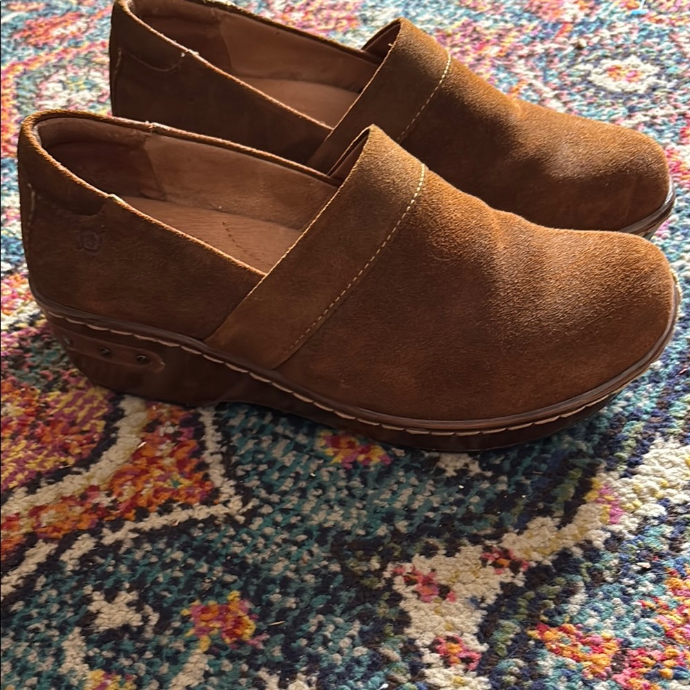 Women's Brown Suede Slip-On Shoes